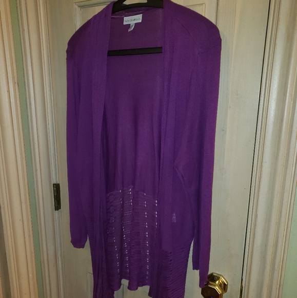 Purple cardigan sweater misses sz XL Fashion Bug Y2K - Picture 5 of 5